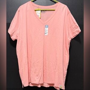 🪩Carhartt Peach Relaxed Fit V-Neck T-shirt